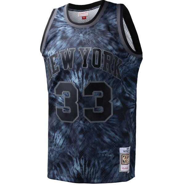 Patrick Ewing New York Knicks Hardwood Classics 1991/92 Tie-Dye Swingman Jersey - Black