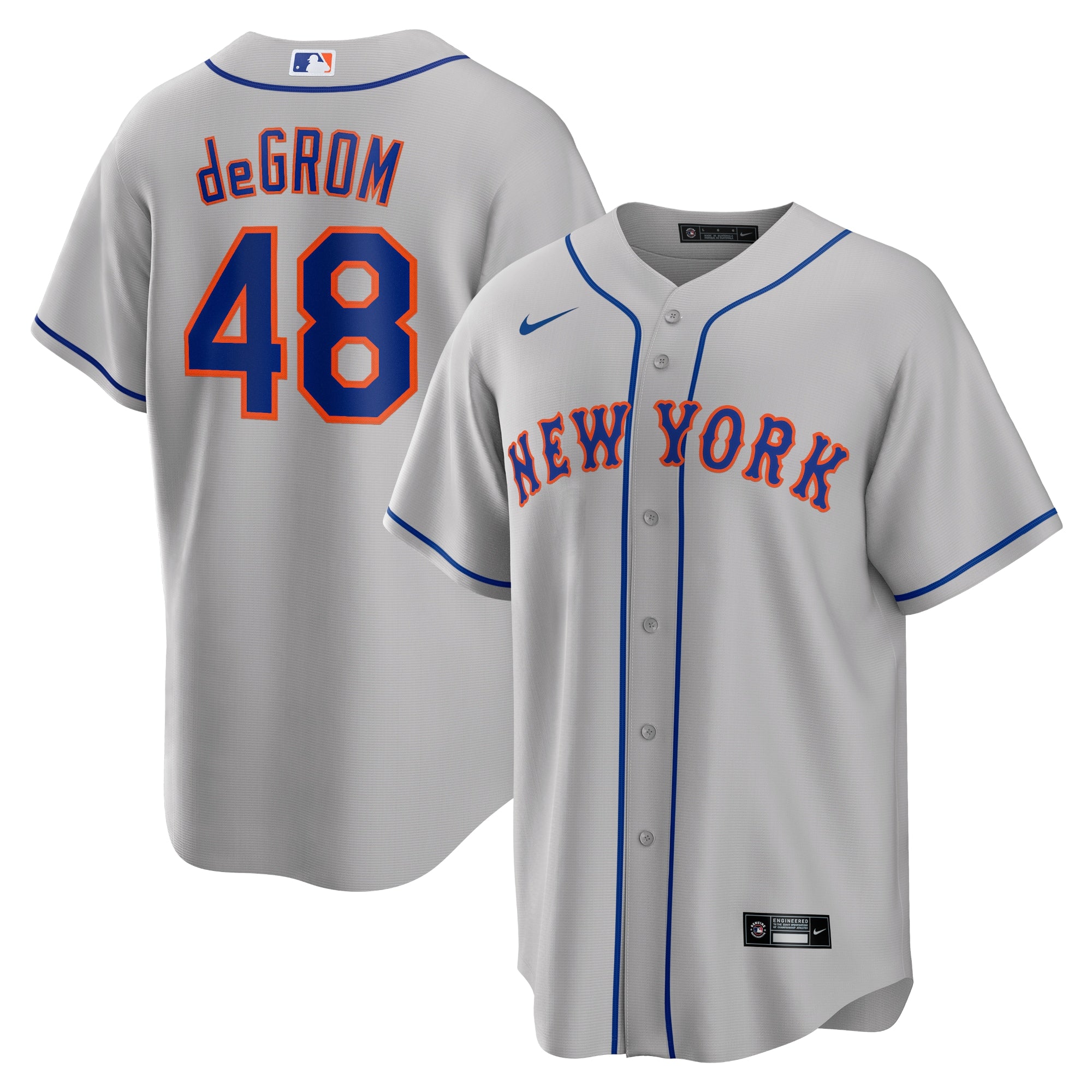 Jacob deGrom New York Mets Nike Alternate Replica Player Name Jersey - Royal/Gray