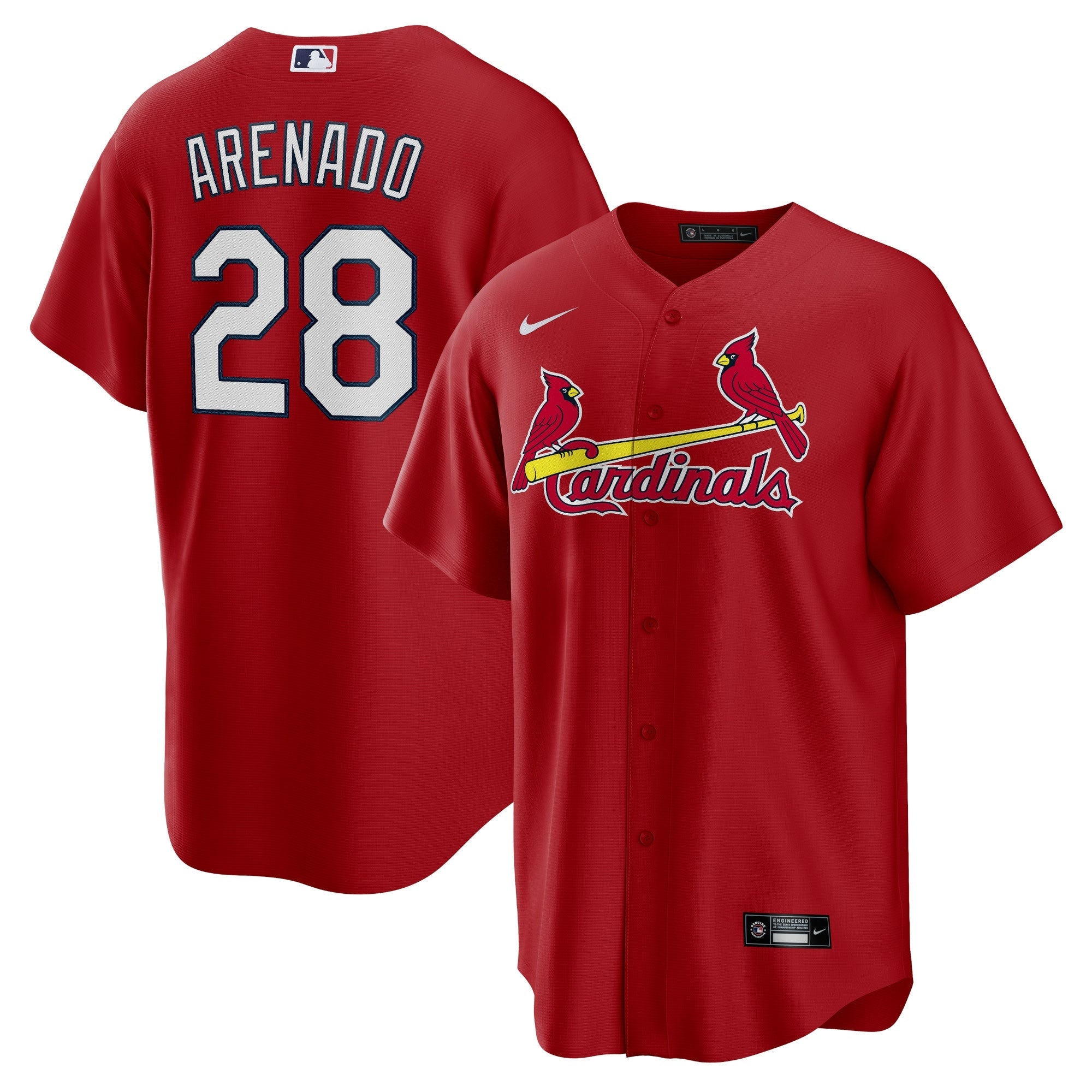 Nolan Arenado St. Louis Cardinals Nike Home Official Replica Player Jersey - White/Cream/Light Blue/Red