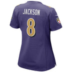 Lamar Jackson Baltimore Ravens Nike Women's Alternate Game Player Jersey - Purple/Black/White