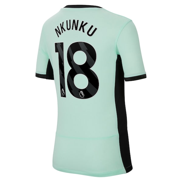 Christopher Nkunku Chelsea Nike Youth 2023/24 Third Stadium Replica Player Jersey - Mint