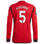 Harry Maguire Manchester United adidas 2023/24 Home Authentic Long Sleeve Player Jersey - Red