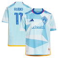 Diego Rubio Colorado Rapids adidas Youth 2024 New Day Kit Replica Jersey - Light Blue