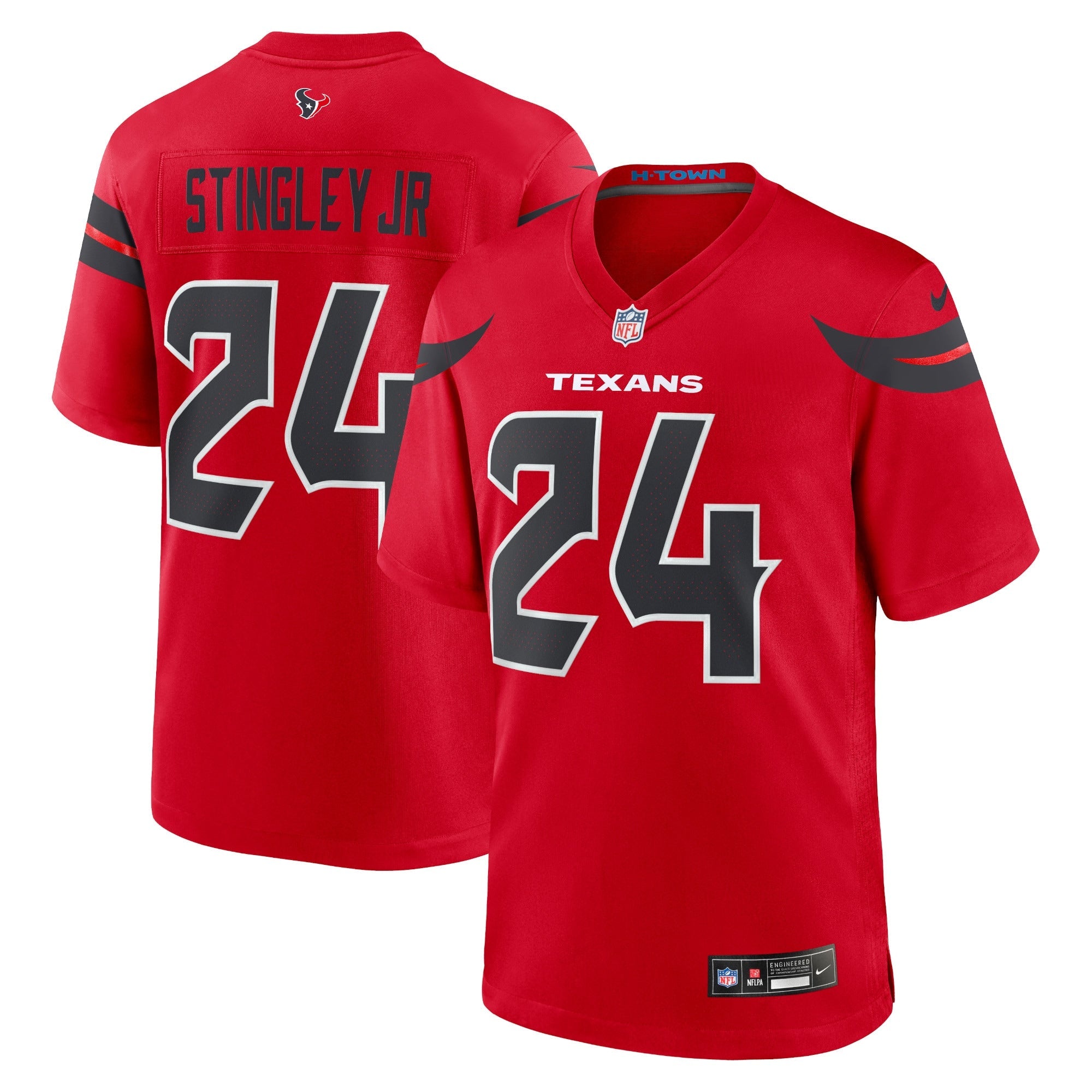 Derek Stingley Jr. Houston Texans Nike Game Jersey - White/Navy/Red