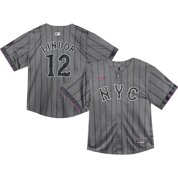 Francisco Lindor New York Mets Nike Toddler 2024 City Connect Limited Player Jersey - Graphite