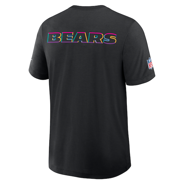 Chicago Bears Nike 2025 NFL Crucial Catch Tri-Blend Dri-FIT T-Shirt - Black
