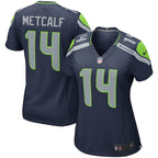 DK Metcalf Seattle Seahawks Nike Women's Game Player Jersey - College Navy/Neon Green