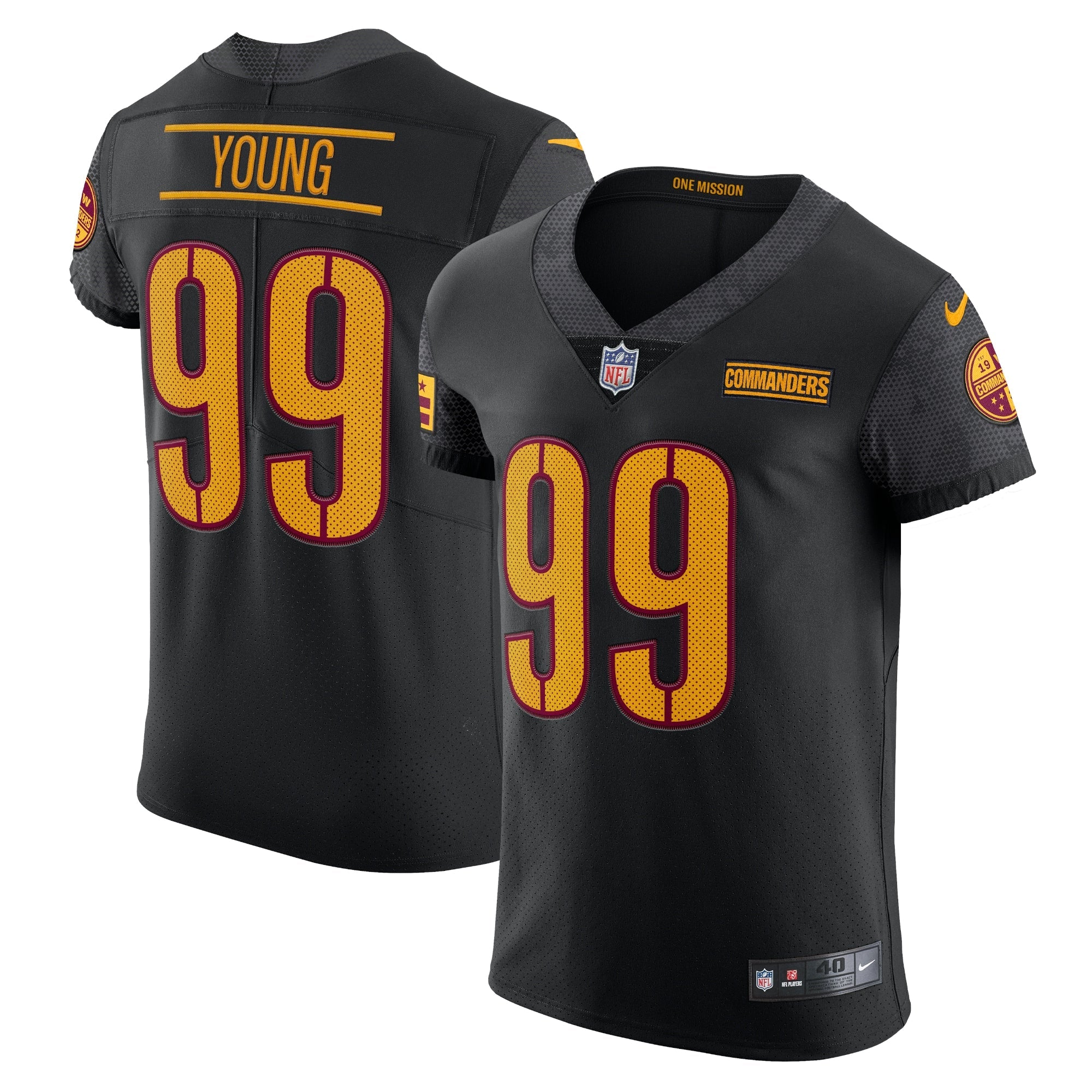 Chase Young Washington Commanders Nike Vapor Elite Jersey - Burgundy/Black/White