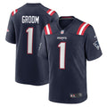 Number 1 Groom New England Patriots Nike Game Jersey - Navy