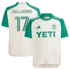 Jon Gallagher Austin FC adidas Youth 2024 The Armadillo Kit Replica Player Jersey – Tan