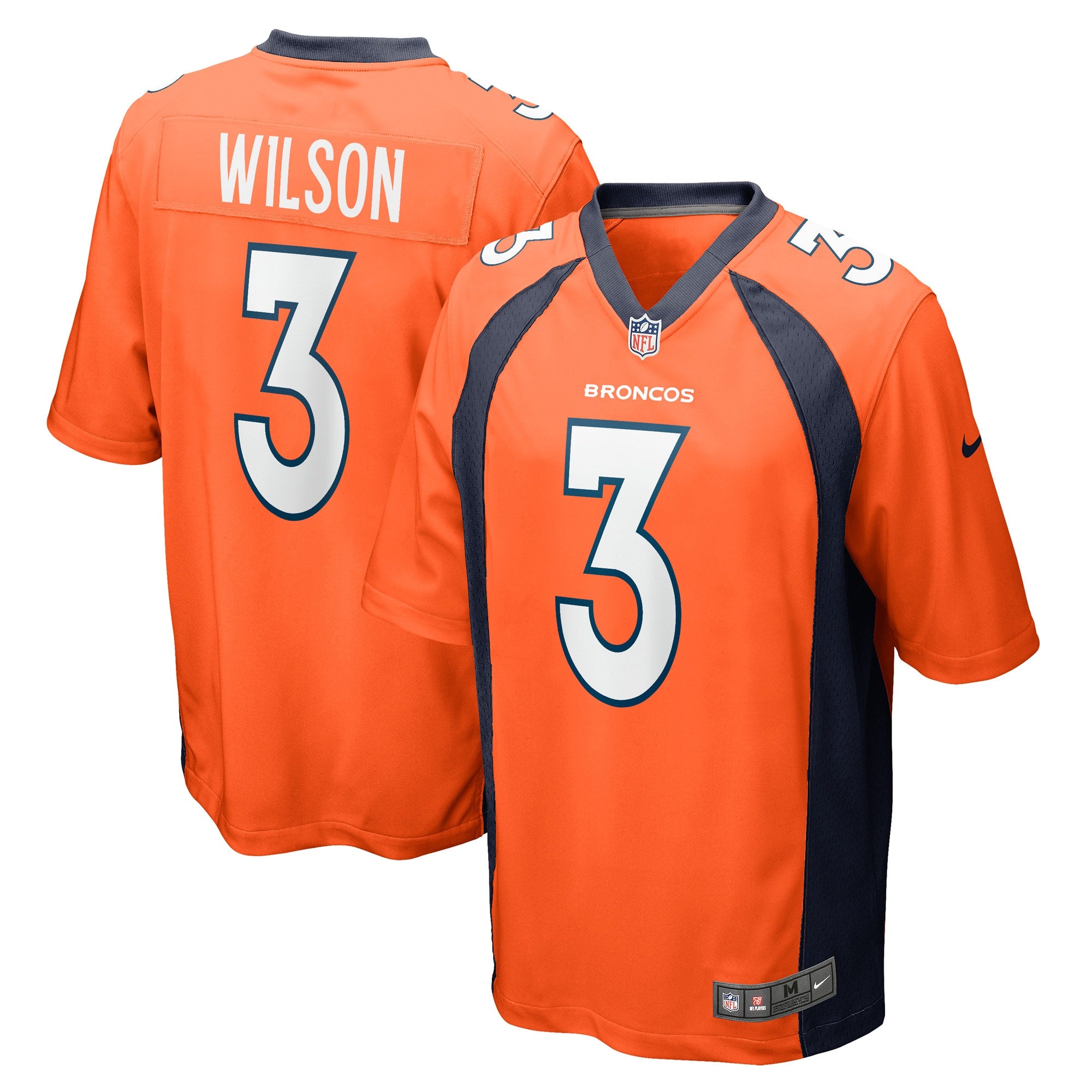 Russell Wilson Denver Broncos Nike Game Jersey - White/Navy/Orange
