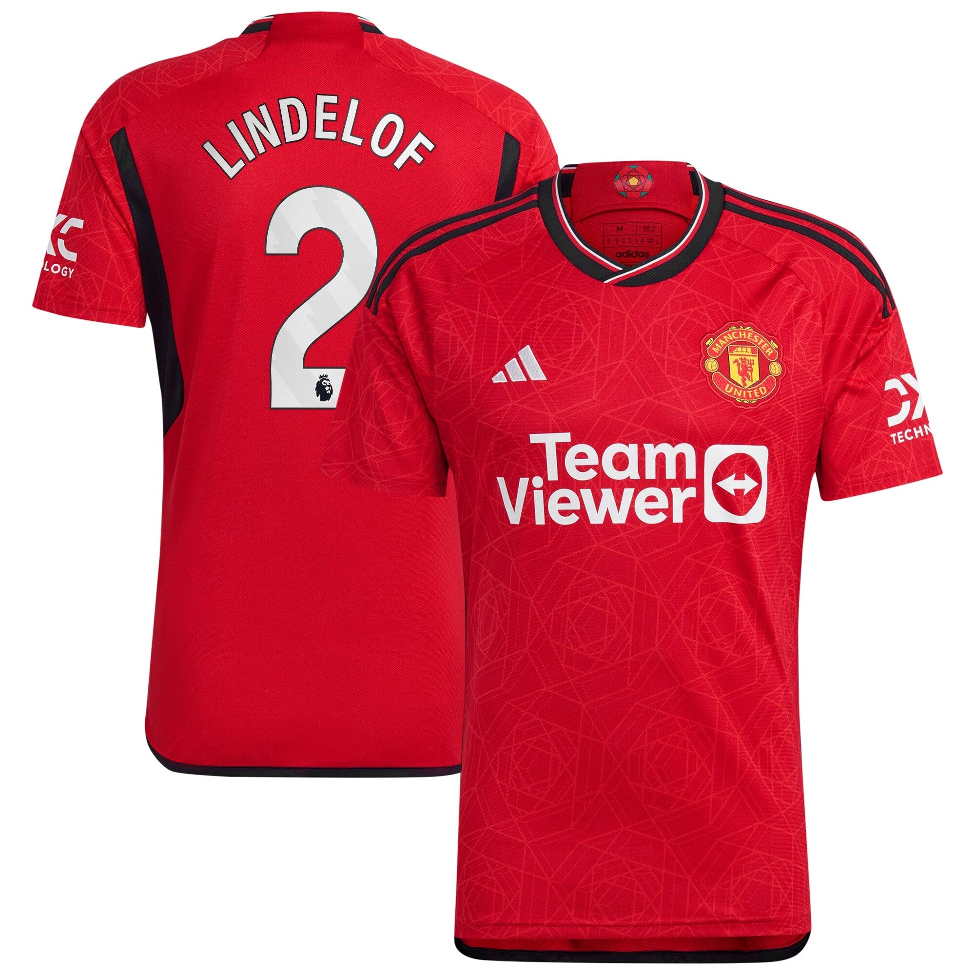 Victor Lindelof Manchester United adidas 2023/24 Away Replica Player Jersey - Green/Red