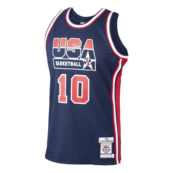 Clyde Drexler USA Basketball 1992 Dream Team Authentic Jersey - Navy