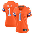 Jason Elam Denver Broncos Nike Women's Mile High Collection 1977 Throwback Retired Player Game Jersey - Orange