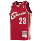 LeBron James Cleveland Cavaliers  Youth 2003-04 Hardwood Classics Swingman Jersey - Wine/Navy