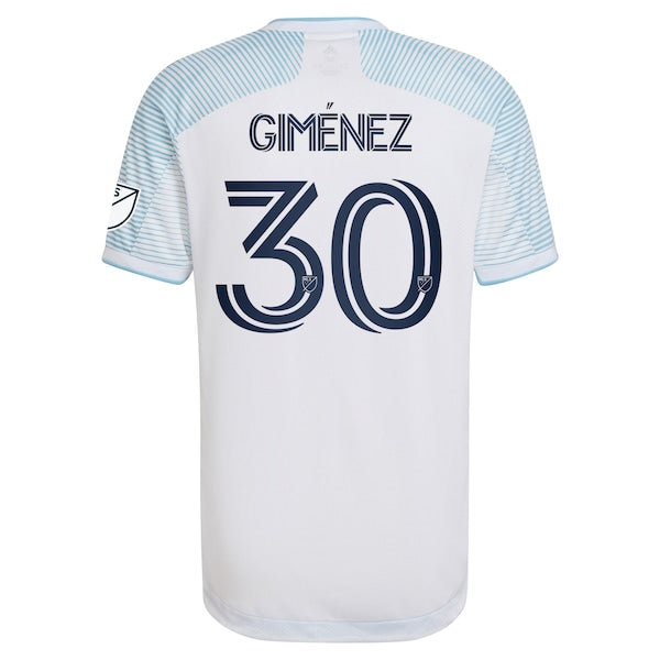 Gaston Gimenez Chicago Fire adidas 2022 Lakefront Kit Authentic Player Jersey - White