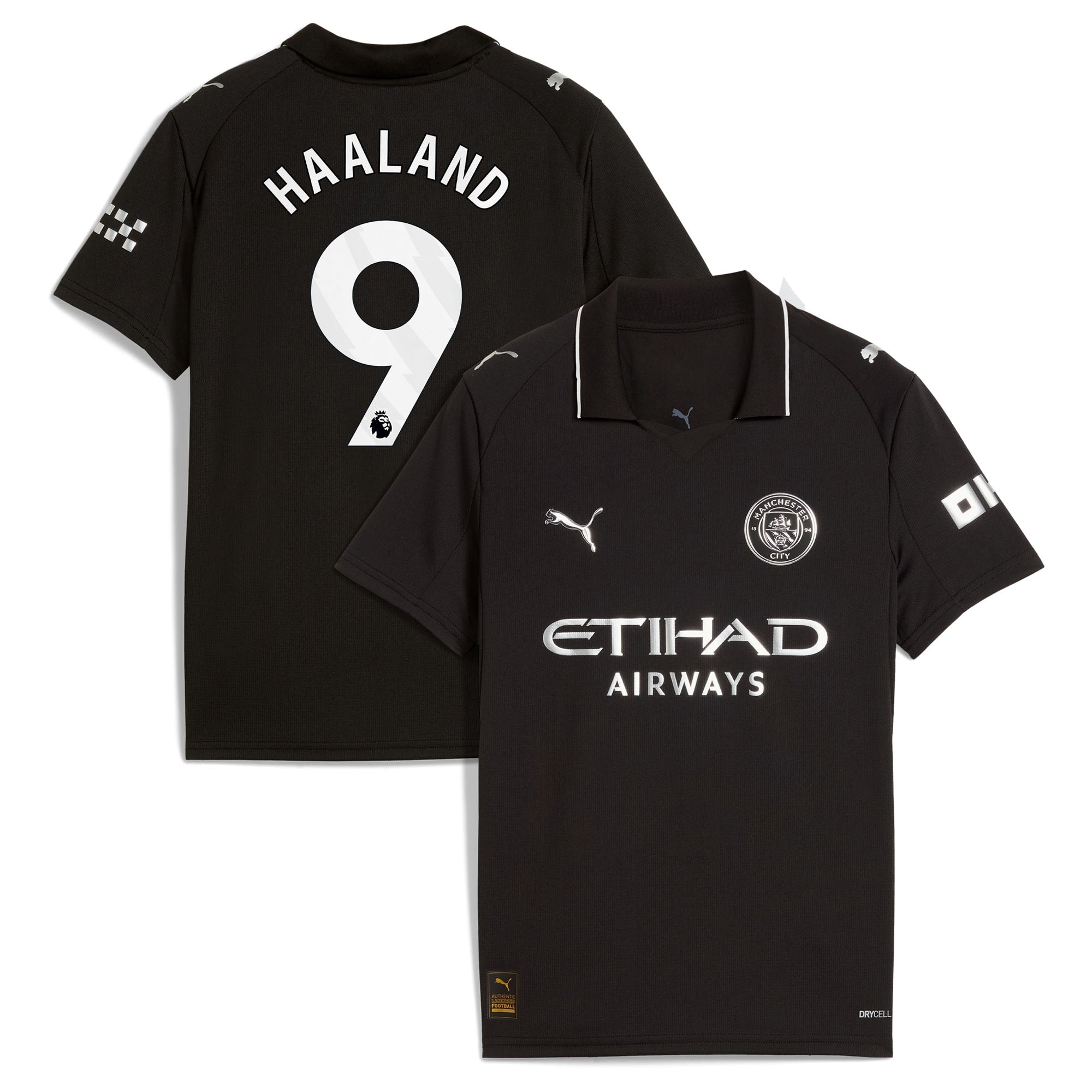 Erling Haaland Manchester City Puma Youth 2025/26 Home Replica Player Jersey - Sky Blue/Black