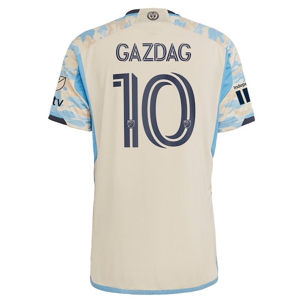 Daniel Gazdag Philadelphia Union adidas 2024 Authentic Secondary Player Jersey - Tan