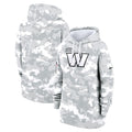 Washington Commanders Nike Women's 2024 Salute To Service Club Fleece Pullover Hoodie - Arctic Camo