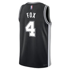 De'Aaron Fox San Antonio Spurs Nike Youth Swingman Jersey - Icon Edition - Black