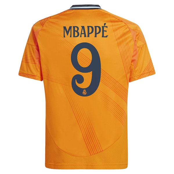 Kylian Mbappé Los Merengues adidas Youth 2024/25 Away Replica Player Jersey - Orange