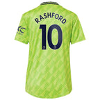 Marcus Rashford Manchester United adidas Women's 2022/23 Third Replica Player Jersey - Neon Green