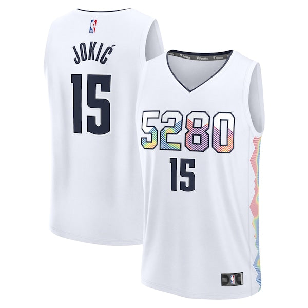 Nikola Jokic Denver Nuggets  Youth 2024/25 Fast Break Player Jersey - City Edition - White