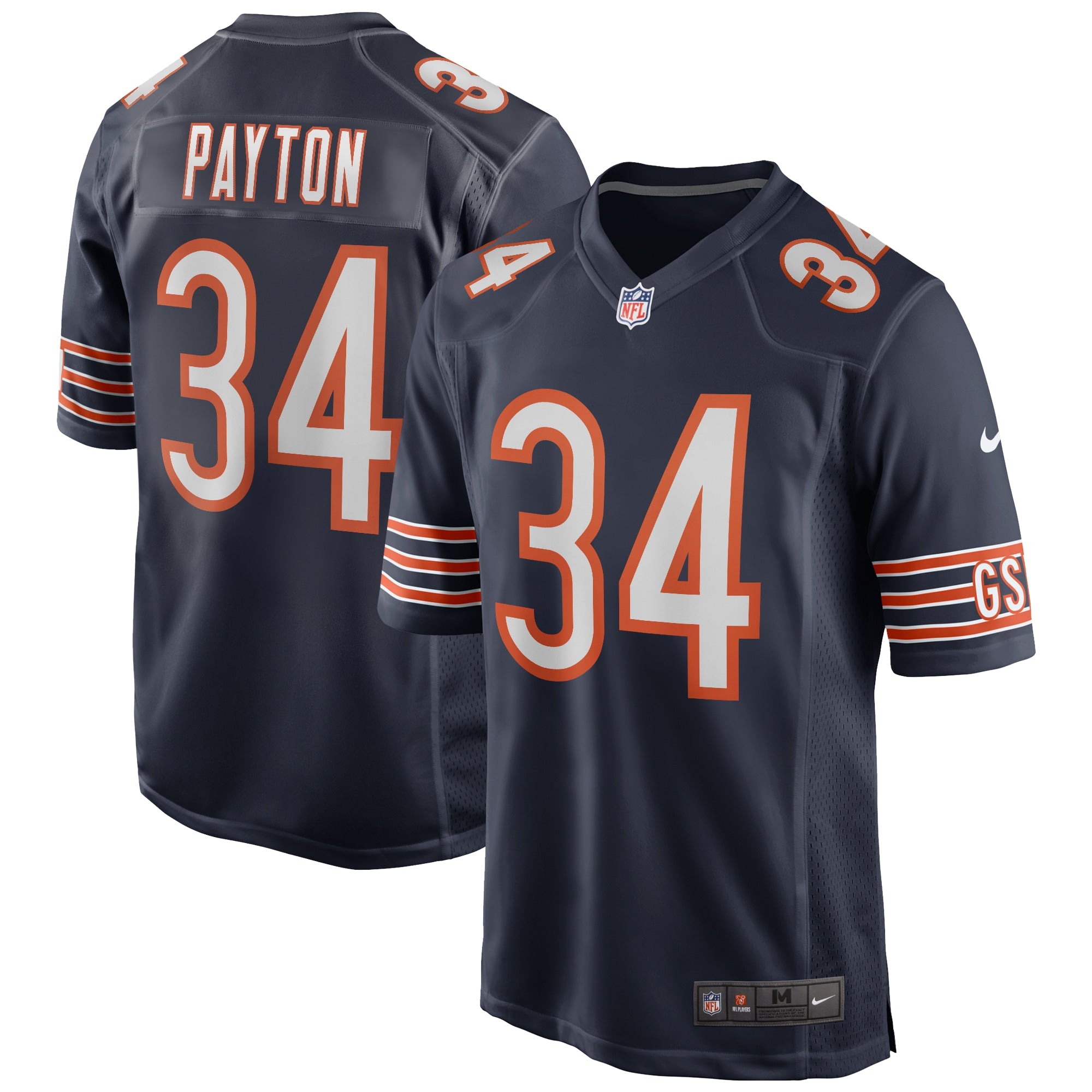 Walter Payton Chicago Bears Nike Retired Player Jersey - Orange/Navy/White