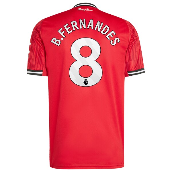 Bruno Fernandes Manchester United adidas Home 2025/26 Replica Player Jersey - Red/White