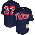 David Ortiz Minnesota Twins  Youth Cooperstown Collection Mesh Batting Practice Jersey - Navy