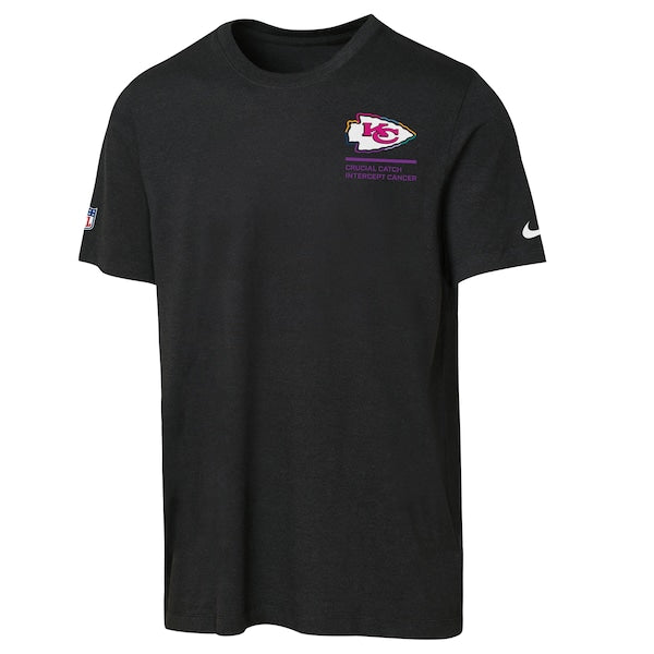 Kansas City Chiefs Nike Youth 2025 NFL Crucial Catch Tri-Blend Dri-FIT T-Shirt - Black