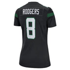 Aaron Rodgers New York Jets Nike Women's Player Jersey - Black/Green/White
