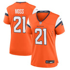 Riley Moss Denver Broncos Nike Women's Team Game Jersey -  Orange