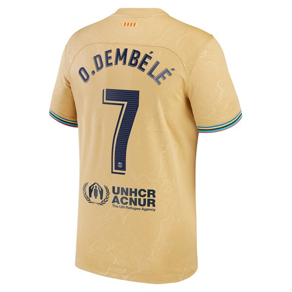 Ousmane Dembele Barcelona Nike Youth 2022/23 Away Replica Player Jersey - Gold