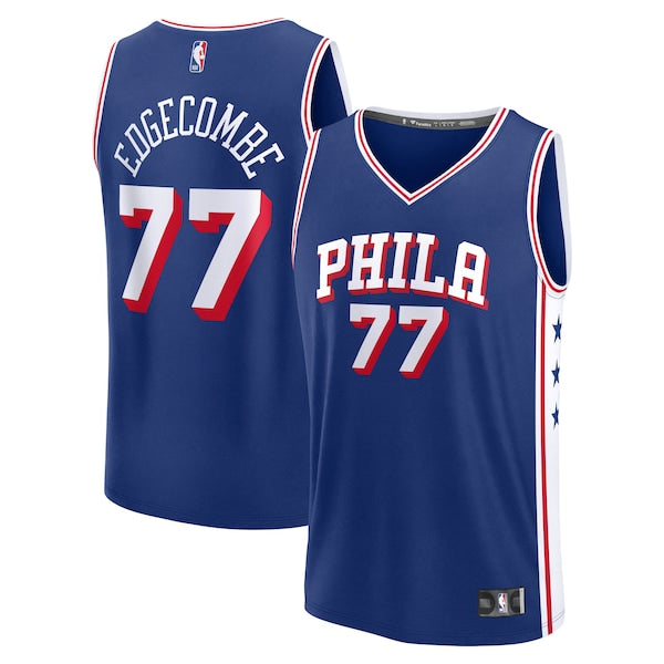 V. J. Edgecombe Philadelphia 76ers  Youth 2025 NBA Draft First Round Pick Fast Break Replica Jersey - Icon Edition - Royal