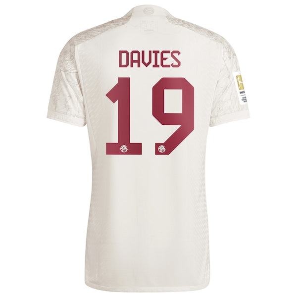 Alphonso Davies Bayern Munich adidas 2023/24 Third Authentic Jersey - White