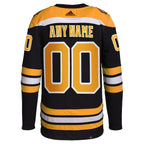 Boston Bruins adidas  Home  Primegreen Authentic Custom Jersey - Black