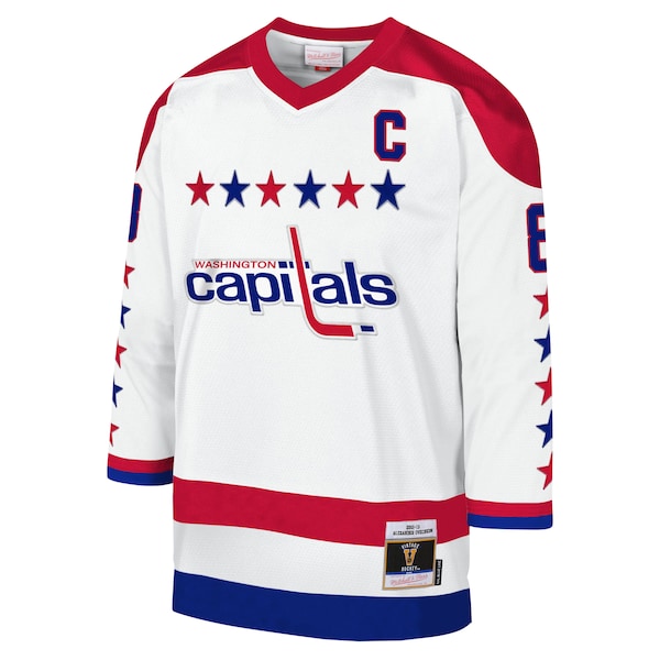 Alexander Ovechkin Washington Capitals Youth 2012-13 Blue Line Captain Patch Player Jersey - White