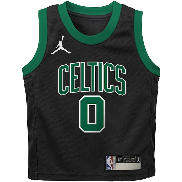 Jayson Tatum Boston Celtics Jordan Brand Preschool 2022/23 Replica Jersey - Statement Edition - Black