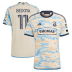 Alejandro Bedoya Philadelphia Union adidas 2024 For Philly Authentic Jersey - Tan