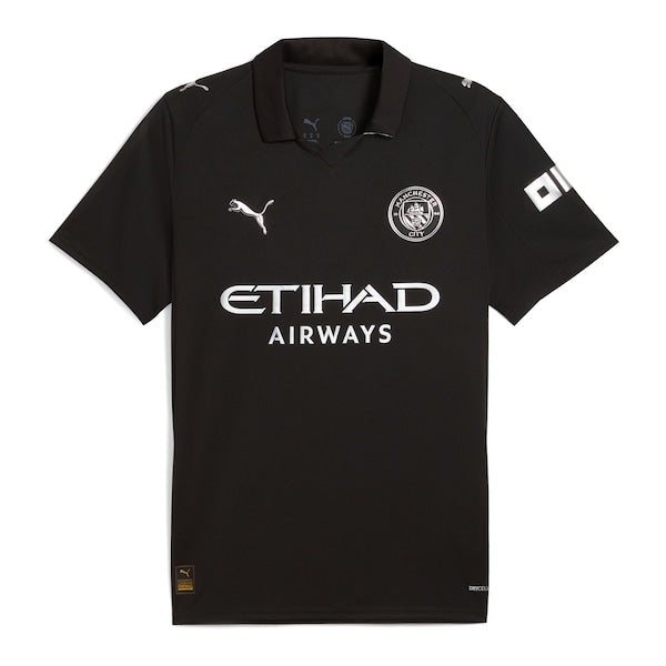 Manchester City Puma 2025/26 Away Replica Jersey - Black/Light Blue
