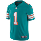 Tua Tagovailoa Miami Dolphins Nike Alternate Vapor Limited Jersey - Aqua/White