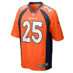 Samaje Perine Denver Broncos Nike Game Player Jersey - Orange