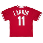 Barry Larkin Cincinnati Reds Youth Cooperstown Collection Mesh Batting Practice Jersey - Red