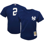 Derek Jeter New York Yankees Youth Team Cooperstown Collection Mesh Batting Practice Jersey - Navy
