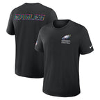 Philadelphia Eagles Nike Tall 2025 NFL Crucial Catch Tri-Blend Dri-FIT T-Shirt - Black