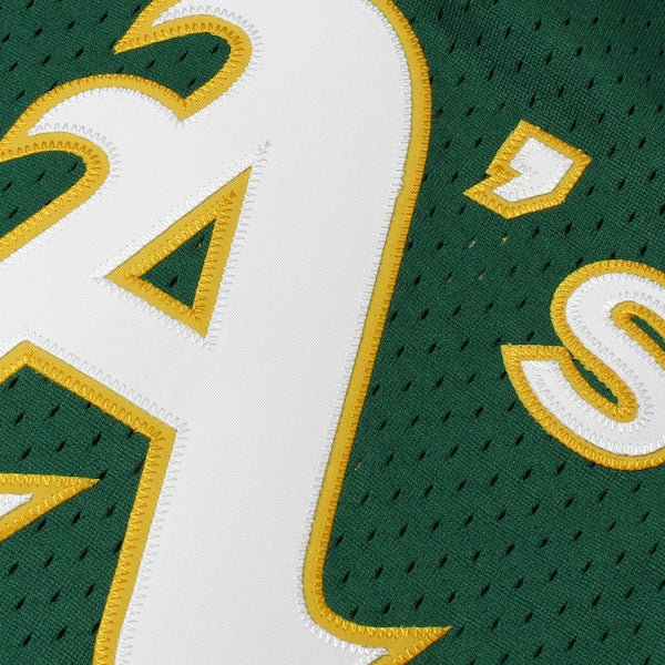 Rickey Henderson Oakland Athletics 1991 Cooperstown Mesh Batting Practice Jersey - Green