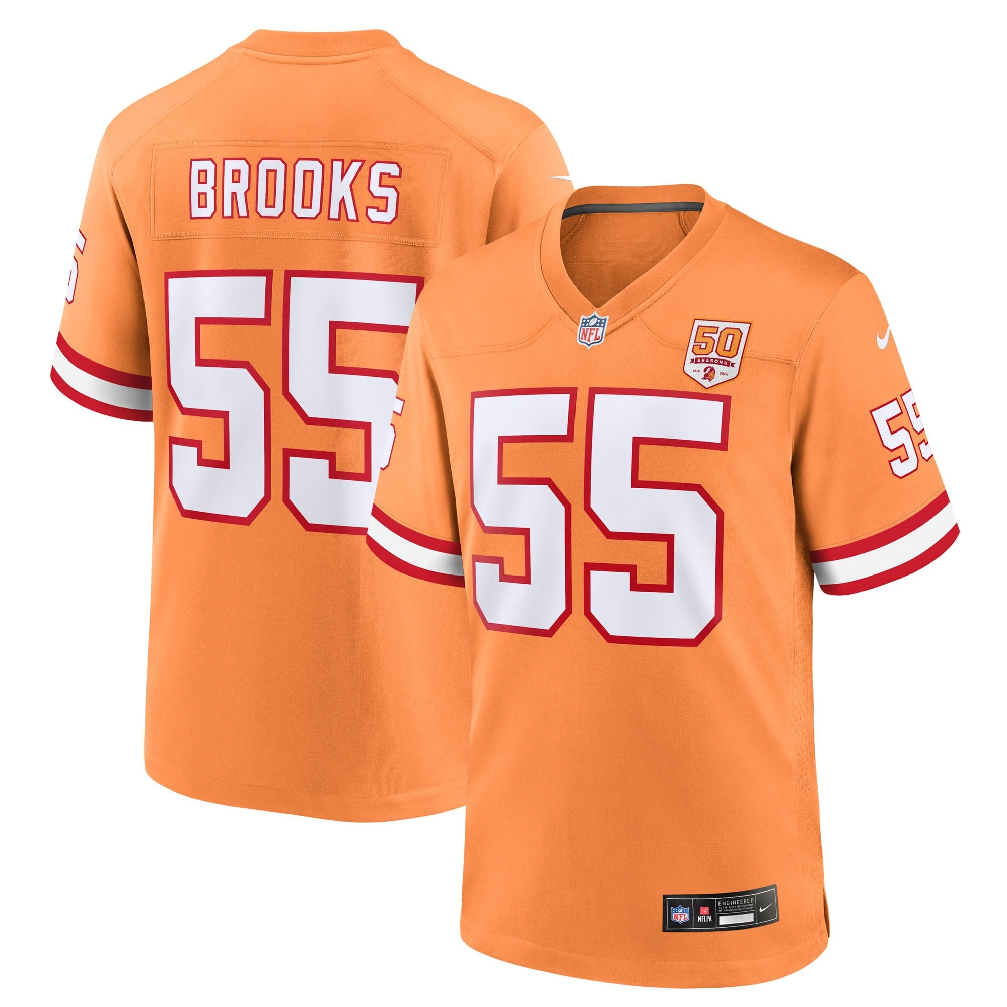 Derrick Brooks Tampa Bay Buccaneers Nike 50th Season Team Game Jersey - Red/Creamsicle