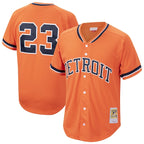 Kirk Gibson Detroit Tigers  Cooperstown Collection Mesh Batting Practice Button-Up Jersey  - Orange
