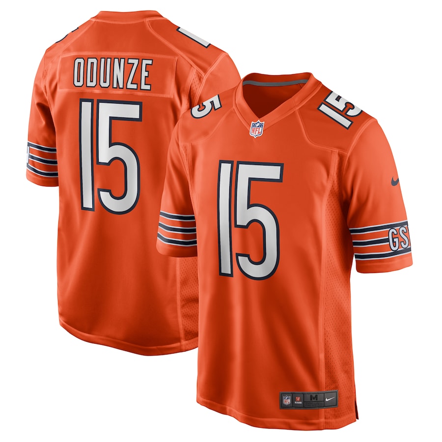 Rome Odunze Chicago Bears Nike Game Jersey -  White/Orange